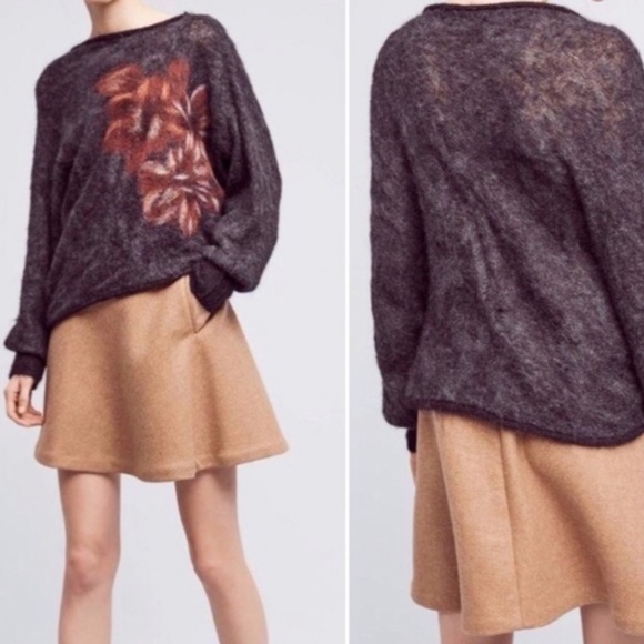 Anthropologie Sweaters - Anthropologie Troubadour Felted Floral Sweater